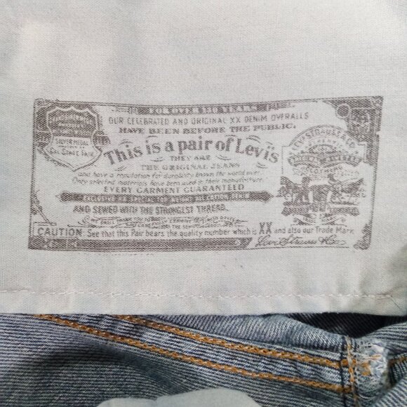 Levis 501 XX Jean Men 36x31, Tag 38x32 Blue Denim Button Fly Relaxed Straight - Picture 16 of 16
